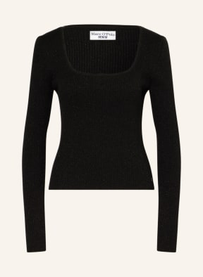 Marc O'Polo DENIM Sweater with glitter thread, Color: BLACK (Image 1)