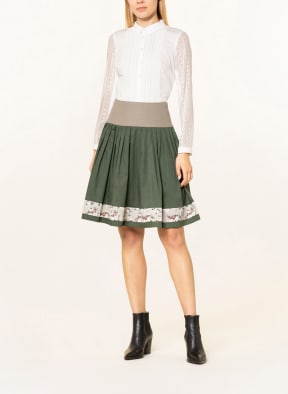 BERWIN & WOLFF Trachten skirt, Color: DARK GREEN/ LIGHT BROWN/ DUSKY PINK (Image 1)