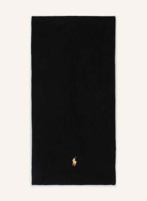 POLO RALPH LAUREN Scarf made of merino wool, Color: BLACK (Image 1)