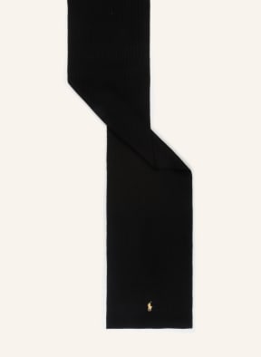 POLO RALPH LAUREN Scarf made of merino wool, Color: BLACK (Image 1)