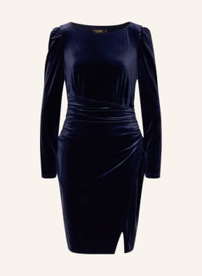 LAUREN RALPH LAUREN Samtkleid SALDIVIA, Farbe: DUNKELBLAU (Bild 1)