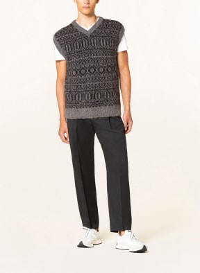 NN07 Sweater vest with alpaca , Color: GRAY/ BLACK (Image 1)