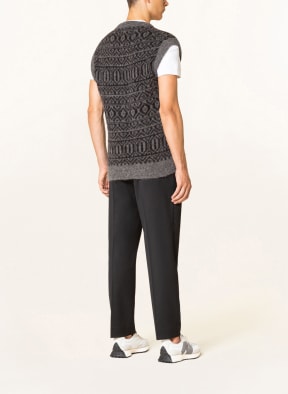 NN07 Sweater vest with alpaca , Color: GRAY/ BLACK (Image 1)