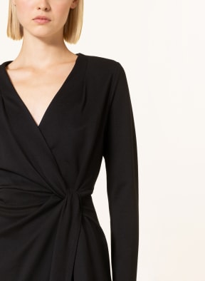 comma Dress in wrap look, Color: BLACK (Image 1)