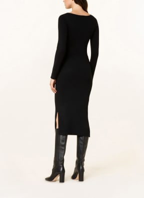 s.Oliver BLACK LABEL Knit dress in wrap look, Color: BLACK (Image 1)