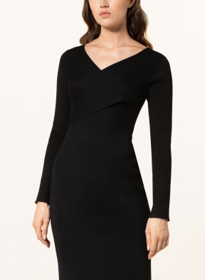s.Oliver BLACK LABEL Knit dress in wrap look, Color: BLACK (Image 1)