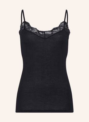 HANRO Top WOOLEN LACE with silk, Color: BLACK (Image 1)