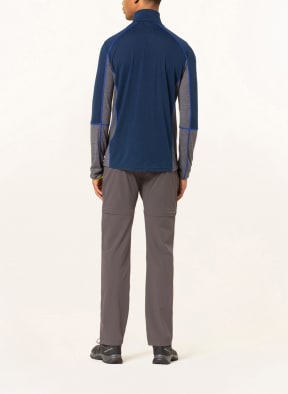 me°ru' Undershirt SLAGELSE with merino wool, Color: BLUE/ GRAY (Image 1)