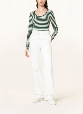 Marc O'Polo Long sleeve shirt , Color: WHITE/ DARK GREEN (Image 1)