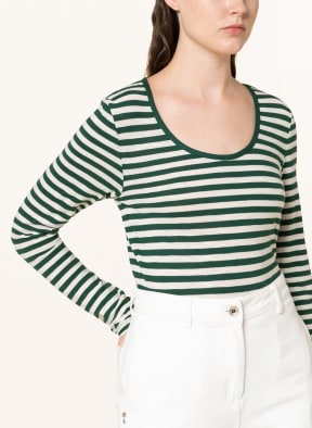 Marc O'Polo Long sleeve shirt , Color: WHITE/ DARK GREEN (Image 1)