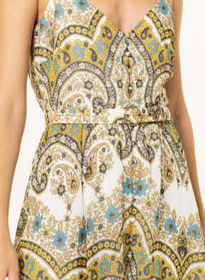 Phase Eight Dress FRANCESCA in gold turquoise ecru