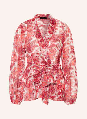 Phase Eight Wrap blouse ARABELLA, Color: WHITE/ RED/ GOLD (Image 1)