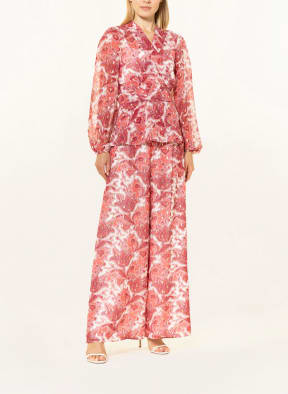Phase Eight Wrap blouse ARABELLA, Color: WHITE/ RED/ GOLD (Image 1)