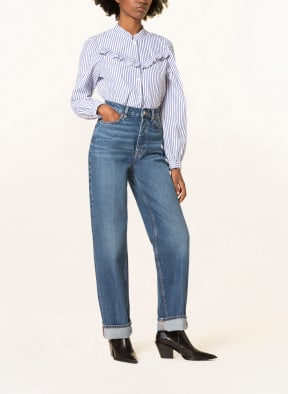 VANILIA Bluse, Farbe: WEISS/ BLAU (Bild 1)