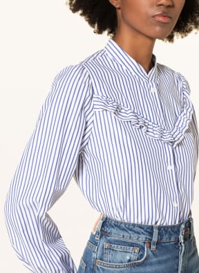 VANILIA Bluse, Farbe: WEISS/ BLAU (Bild 1)