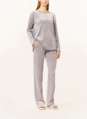 HANRO Lounge pants FAVOURITES in velour, Color: LIGHT PURPLE (Image 1)