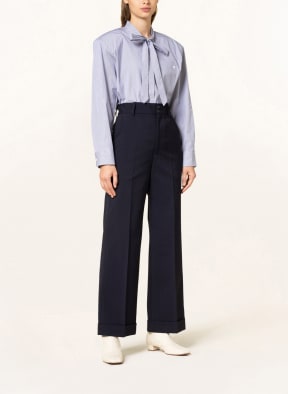 SANDRO Schluppenbluse, Farbe: WEISS/ BLAU (Bild 1)