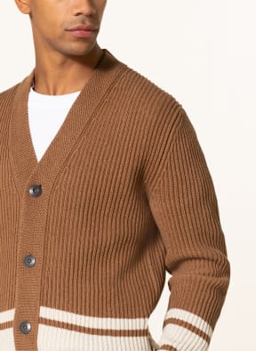 Marc O'Polo Cardigan, Color: BROWN/ CREAM (Image 1)