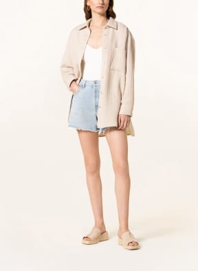 American Vintage Oversized-Hemdbluse YENBORO mit Leinen, Farbe: BEIGE (Bild 1)