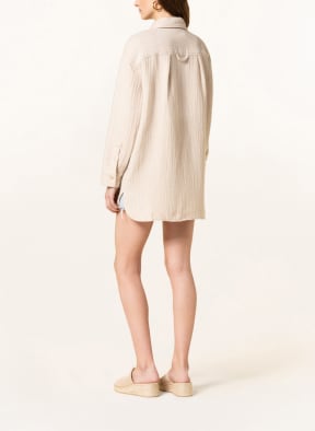American Vintage Oversized-Hemdbluse YENBORO mit Leinen, Farbe: BEIGE (Bild 1)