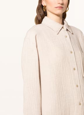 American Vintage Oversized-Hemdbluse YENBORO mit Leinen, Farbe: BEIGE (Bild 1)