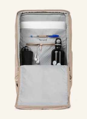 pinqponq Backpack PURIK with laptop compartment 21 l, Color: BEIGE (Image 1)
