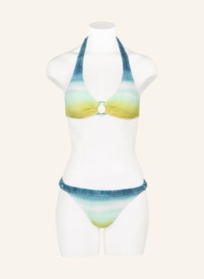watercult Neckholder-Bikini-Top OMBRÉ FLOW, Farbe: PETROL/ MINT/ DUNKELGELB (Bild 1)
