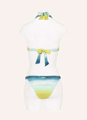 watercult Neckholder-Bikini-Top OMBRÉ FLOW, Farbe: PETROL/ MINT/ DUNKELGELB (Bild 1)