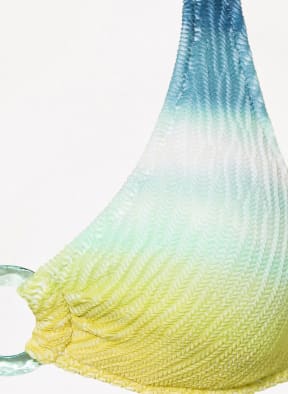 watercult Neckholder-Bikini-Top OMBRÉ FLOW, Farbe: PETROL/ MINT/ DUNKELGELB (Bild 1)