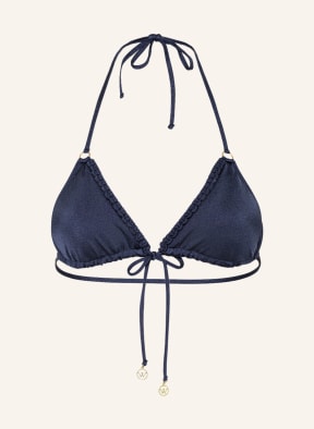 watercult Triangel-Bikini-Top MAKRAMÉ LOVE , Farbe: DUNKELBLAU (Bild 1)