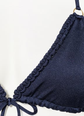 watercult Triangel-Bikini-Top MAKRAMÉ LOVE , Farbe: DUNKELBLAU (Bild 1)