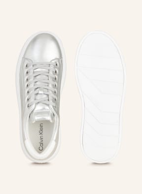 Calvin klein hot sale sneakers silver