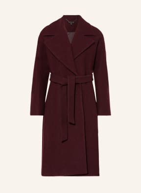 Burgundy wool wrap coat  Tailored wool coat – Sumarokova Atelier