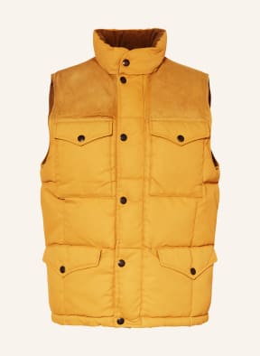 RRL Quilted vest in dark yellow