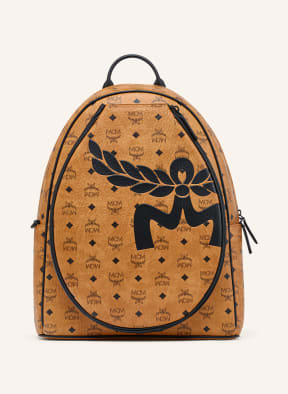 MCM Backpack STARK MEDIUM in cognac black