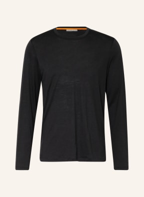 icebreaker Long sleeve shirt SPHERE II with merino wool, Color: BLACK (Image 1)