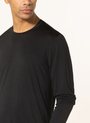 icebreaker Long sleeve shirt SPHERE II with merino wool, Color: BLACK (Image 1)
