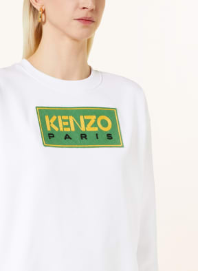KENZO Sweatshirt in white/ green/ yellow