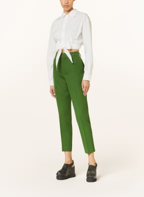 Green Women's Elasticized Waistband Wide Fit Trousers - AMI PARIS OFFICIAL  JO