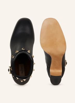 VALENTINO GARAVANI Stiefeletten ROCKSTUD mit Nieten in schwarz