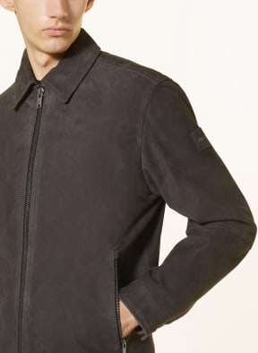 Hugo boss mens suede jacket on sale