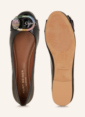 KURT GEIGER Ballet flats MAYFAIR with decorative gems in black