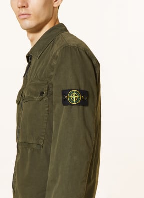 Stone island olive overshirt sale