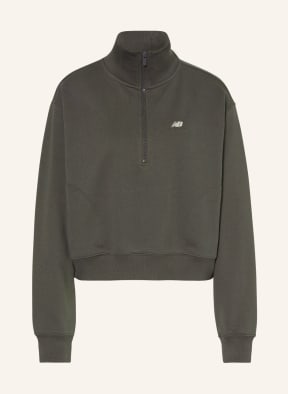 new balance Half zip sweater in sweatshirt fabric ATHLETICS in gray