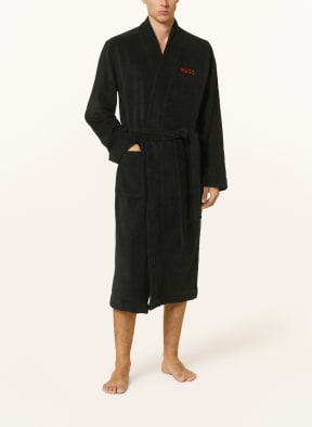 HUGO Men\'s bathrobe TERRY GOWN in black