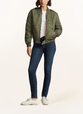 POLO RALPH LAUREN Reversible down blouson in olive/ orange