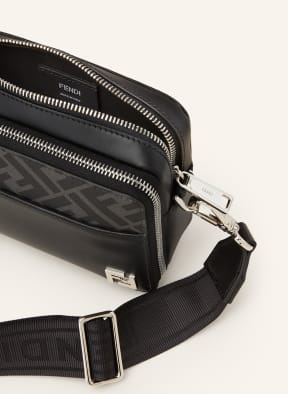 Camera case leather crossbody bag Fendi White in Leather - 26016573