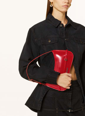 Red Bisou Ceinture polished-leather shoulder bag