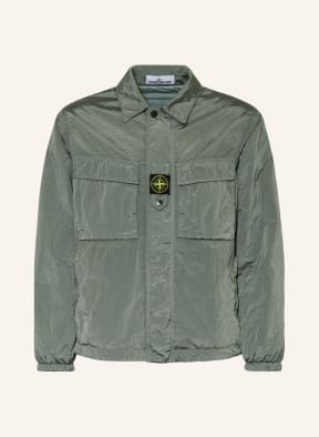 Stone island seersucker overshirt new arrivals