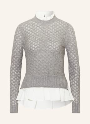 TED BAKER Sweater HOLINA with ruffles in gray